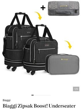 Biaggi Zipsak Boost! Underseater Travel Bag Set - Black